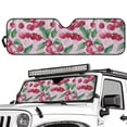 thumbnail image 2 of POLERO Pink Cherry Car Windshield Sun Shade, Foldable Car Sunshade Windshield for Front Window, Fit for SUV,Off-road Vehicle，Automotive Interior Sun Protection, 2 of 7