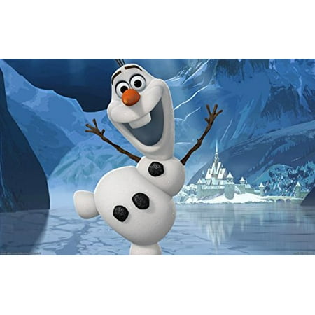 frozen olaf dancing on snow ice edible cake topper frosting 14 sheet