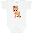 thumbnail image 3 of Inktastic Cute Christmas Reindeer with Christmas Lights Boys or Girls Baby Bodysuit, 3 of 5