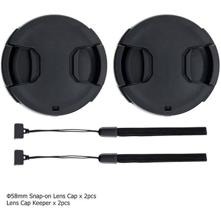 58mm Front Lens Cap Cover with Cap Keeper for Canon EF-S 18-55mm Kit