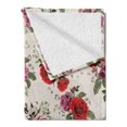 thumbnail image 2 of English Garden Soft Flannel Fleece Throw Blanket, Floral Repeating Pattern of Romantic Roses Spring Love Themed, Cozy Plush for Indoor and Outdoor Use, 70" x 90", Champagne Multicolor, by Ambesonne, 2 of 5