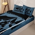 thumbnail image 3 of Castle Fairy Teens Cozy Outdoor Camping Zipper Twin Size Comforter Sets with Fitted Sheet and 2 Pillowcases,Warm Campfire Tent Zipper Bedding Set,Indigo Charcoal,4-Piece,Black Reversible, 3 of 6