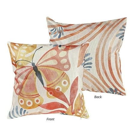 Watercolor Butterfly Outdoor Pillow Cover