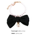 thumbnail image 4 of Elegante collar de perlas para mascotas, con lazo decorativo, delicado collar de cadena de perlas para mascotas, 4 of 6