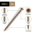thumbnail image 5 of Hillman Fasteners 48455 No. 10 x 3 in. Tan Star Drive Composite Deck Screw, 5 of 10
