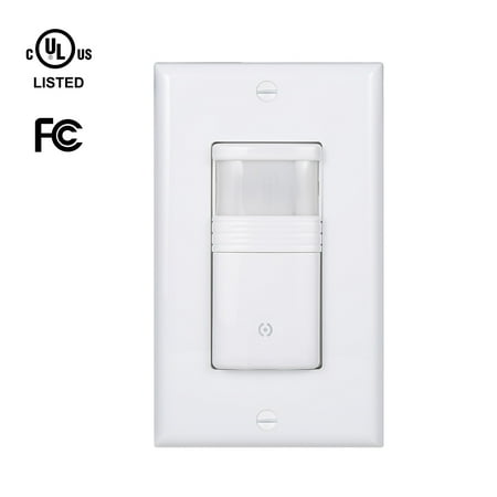 White Motion Sensor Light Switch Neutral Wire Required Vacancy & Occupancy (Best Motion Sensor Light Switch)