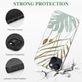 thumbnail image 2 of The minimalist aesthetic of iPhone case: gold and green palm leaf pattern phone case, cool bumper phone case cover, 2 of 4