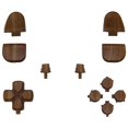 thumbnail image 2 of eXtremeRate Replacement D-pad R1 L1 R2 L2 Triggers Share Options Face Buttons, Wood Grain Full Set Buttons for ps5 Controller BDM-030/040, 2 of 8