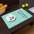thumbnail image 2 of Placemat, Pioneer Flower Floral Print Pattern Place Mats Table Mat Set Of 2, PVC Washable Placemats for Party Kitchen Dining Decoration, 18x12 Inch, Fade Resistant, 2 of 6