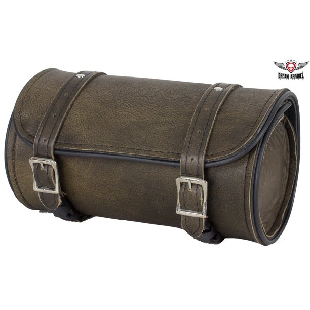 Dark Brown Leather Motorcycle Tool Bag