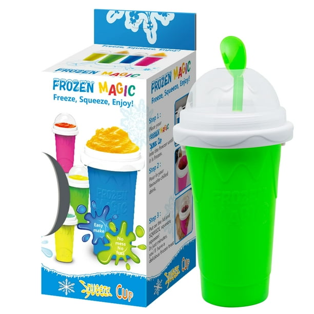 Frozen Magic Slushy Maker tazas, máquina de tazas de granizado, taza de leche de cola, taza mágica de congelación rápida, taza de enfriamiento, máquina de helado de batidos con tapas y pajitas para
