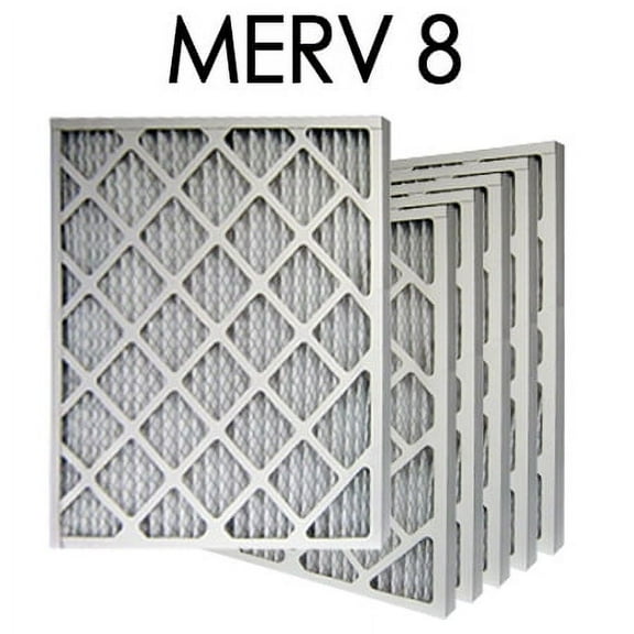 18x20x1 MERV 8 Pleated Air Filter 6PK | 17.5x19.5x.75 - Actual Size