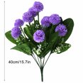 thumbnail image 2 of Ramo de flores de simulación de 9 cabezas, tela de adorno floral falso, decoración de vegetación para sala de estar, púrpura claro Advancent HA8158-02B, 2 of 6