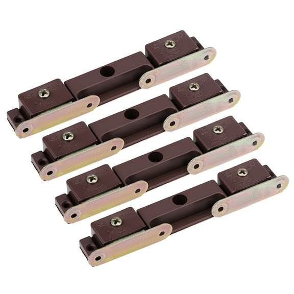 Double Magnetic Latches Catch Plastic Brown 4Pack