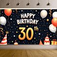 thumbnail image 4 of Colorful Design Happy Birthday Banner Cake Decoration 30th Celebration for Birthday Party Indoor Decoration Event Celebration, 4 of 8
