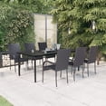 thumbnail image 1 of vidaXL 7 Piece Garden Dining Set Black, 1 of 5