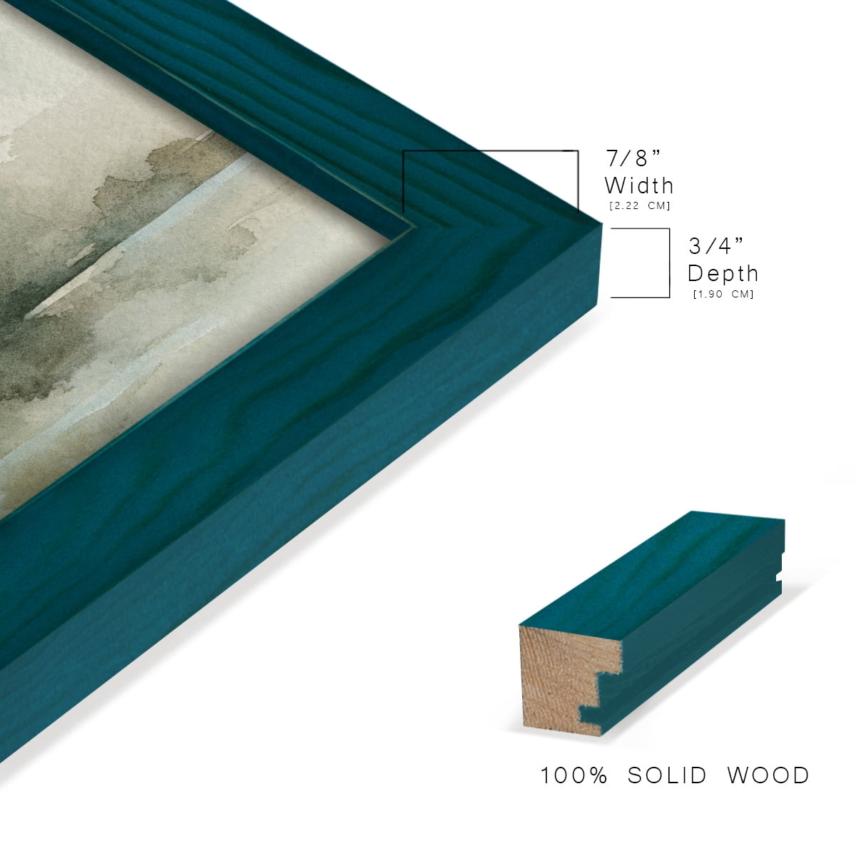 Heavy Fog I - Framed Print w/glass - Ocean Blue