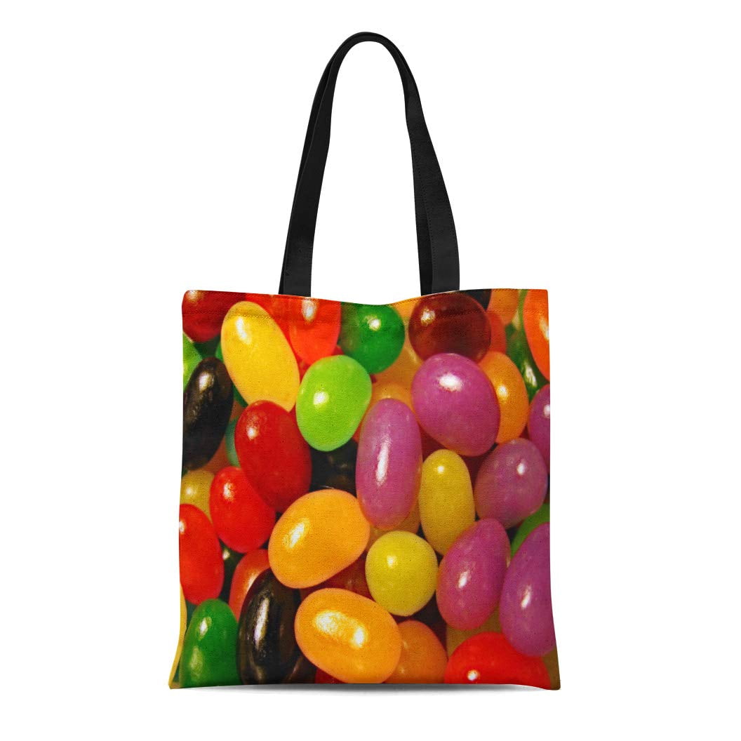 POGLIP Canvas Tote Bag Candy Jelly Beans and Candies Easter Basket