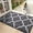 Black Trellis, variant on Buganda Indoor Door Mat, 20"x 32", Non Slip Low-Profile Entrance Rug Front Inside Doormats Dirt Trapper Entry Door Rugs for Entryway, Grey Trellis