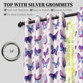 thumbnail image 2 of Aofoto Purple Butterfly Curtain for Girls Bedroom , Grommet Thermal Insulated Light Blocking Window Drapes for Living Room Nursery,42" W x 63" L, 2 Panel, 2 of 6