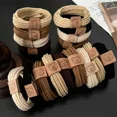 thumbnail image 2 of Cuerda de pelo sin costuras de alta elasticidad para mujer, soporte de cola de caballo duradero para niñas, banda de goma, accesorios para el cabello, 5 unids/lote por bolsa, 2 of 5