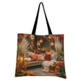 thumbnail image 4 of Canvas Tote Bag for Women Girls Design Print Cozy Autumn Garden Tote, 4 of 8