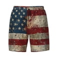thumbnail image 4 of Lsque Mens Swim Trunks American Flag1 Pattern - Bathing Suit Compression Liner - Beach Swim Shorts Swimwear - (S-3XL) - Stretch Quick Dry -X-Large, 4 of 9