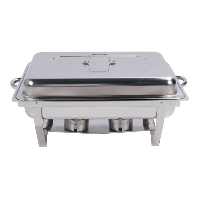 Ensemble de Plats à Friandises Buffet, Réchauffeurs Alimentaires Pliables pour la Conservation de la Chaleur, Ensemble de Plats à Friandises Buffet en Acier Inoxydable, Réchauffeur Buffet Multifonctionnel pour Réunion, Extérieur, Mariage