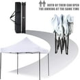 thumbnail image 4 of 10x10 Pop up Canopy Tent, Waterproof Outdoor Canopy Easy Up Canopy with Carry Bag and 4 Sand Bags, Instant Sun Shelter Canopy for Outdoor Parties, Beach, Garden, Patio, White, 4 of 7