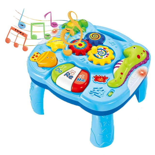 Table d'Apprentissage Musicale Lumineuse Centre d'Activités Musicales Table de Jeu pour Enfants