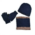thumbnail image 2 of Godderr 3Pcs Kids Boys Girls Beanie Hat and Glove Scarf Set, Toddler Fleece Lining Winter Hat Winter Scarf Winter Gloves Set Baby Winter Warm Knitted Cap Set for 3-10Y, 2 of 7