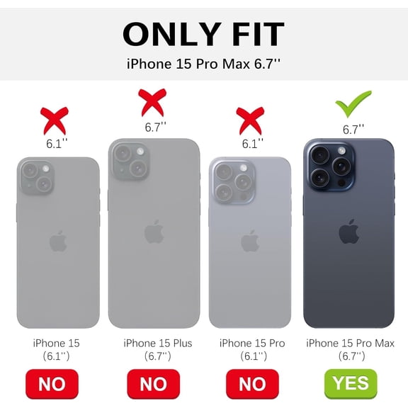 PYYAN-Case for iPhone 15 Pro Max, Compatible with Magsafe with Invisible Kickstand, Translucent Matte Back TPU Bumper Military Grade Protective Magnetic iPhone 15 Pro Max Phone Case, Black