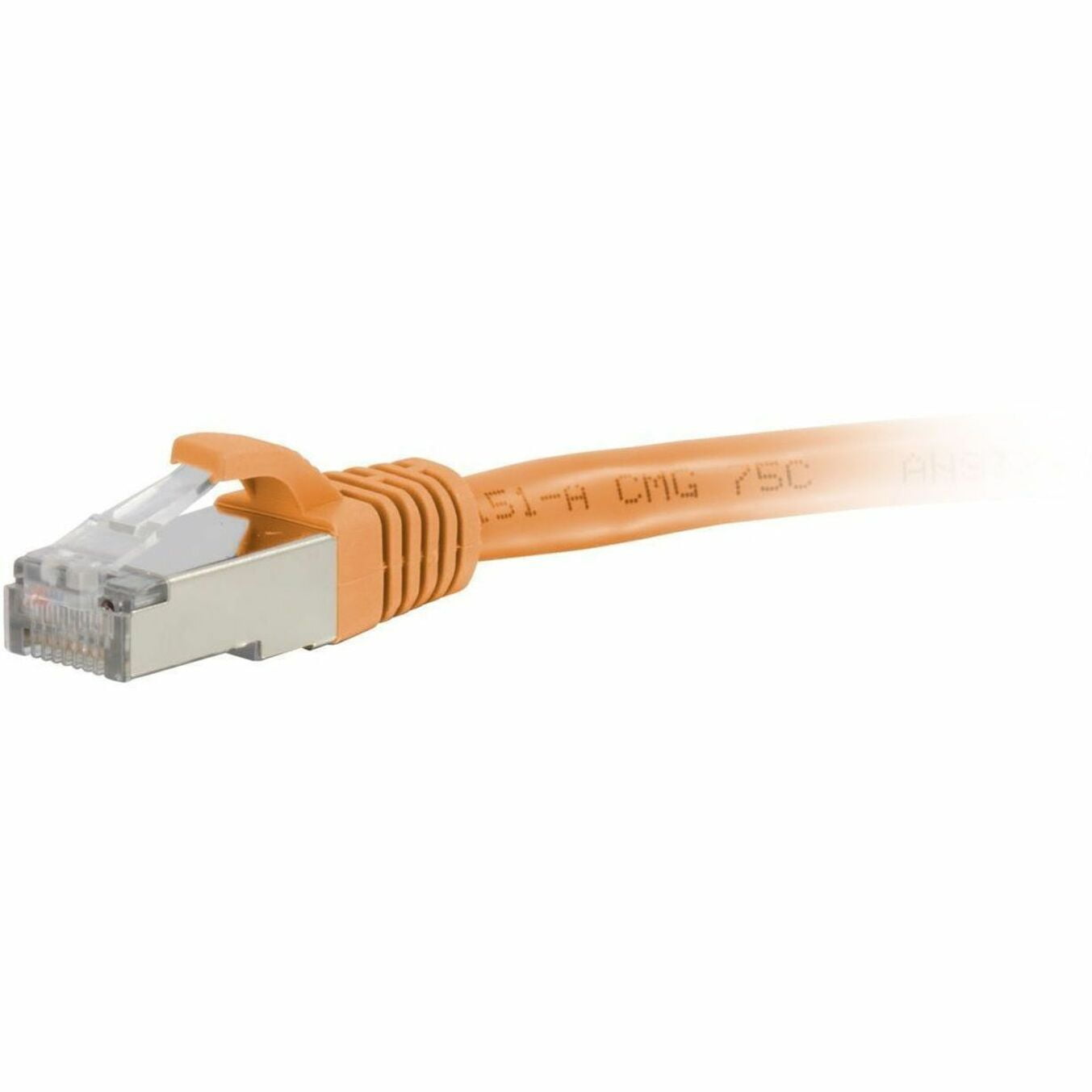 C2G 7ft (2.1m) Cat6a Snagless Shielded (STP) Ethernet Network Patch Cable, Orange, RJ45, M/M