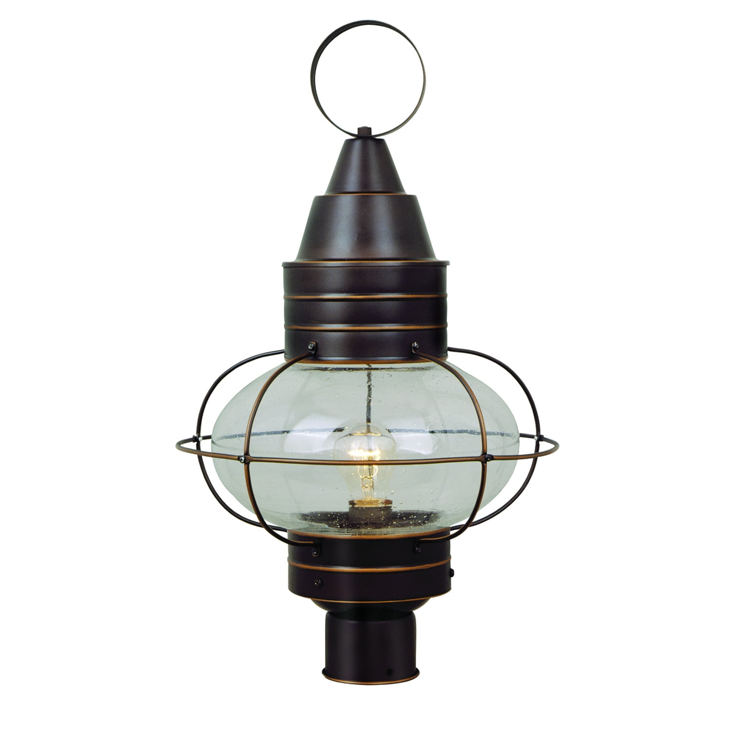 Vaxcel Chatham 1L Coastal Outdoor Globe Post Light Clear Glass