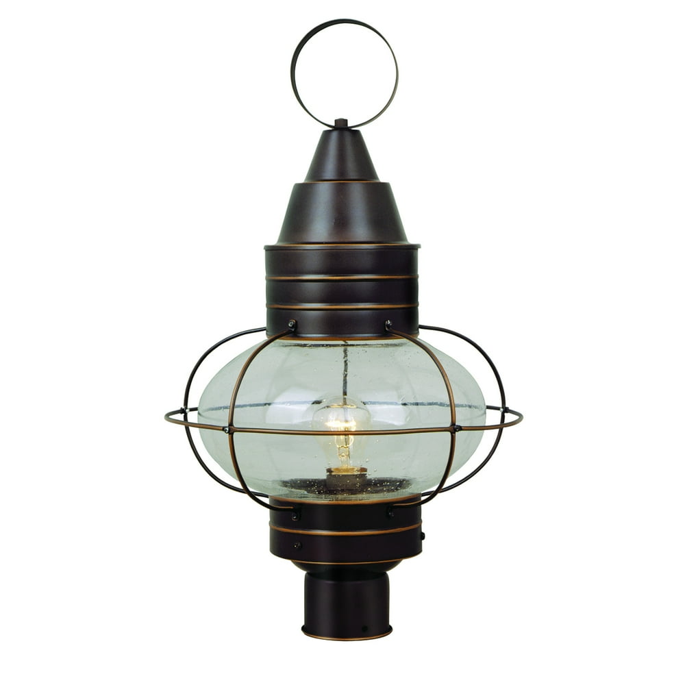 Vaxcel Chatham 1L Coastal Outdoor Globe Post Light Clear Glass