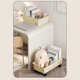 thumbnail image 3 of Under Desk Rolling Cart Strong Plastic Space Saving Handle Design Storage Trolley for Office Dormitory Bedroom With Wheels, 3 of 3