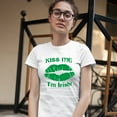 thumbnail image 3 of Tee Hunt Kiss Me I'm Irish Funny Women's T-Shirt Novelty T-Shrit St. Patrick's Day Shamrock Tee, White, 3X-Large, 3 of 5