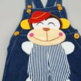 thumbnail image 5 of Kidscool Baby Boys Summer Cotton Denim Smiling Monkey Shorts Overalls,Blue,2-3 Years, 5 of 7