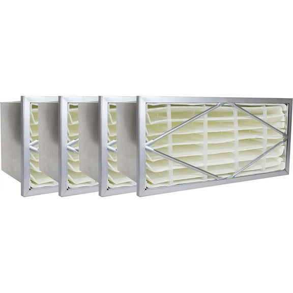 Filterbuy 20x20x6 MERV 14 Header, Rigid Cell Filters HVAC Replacement (4-Pack)
