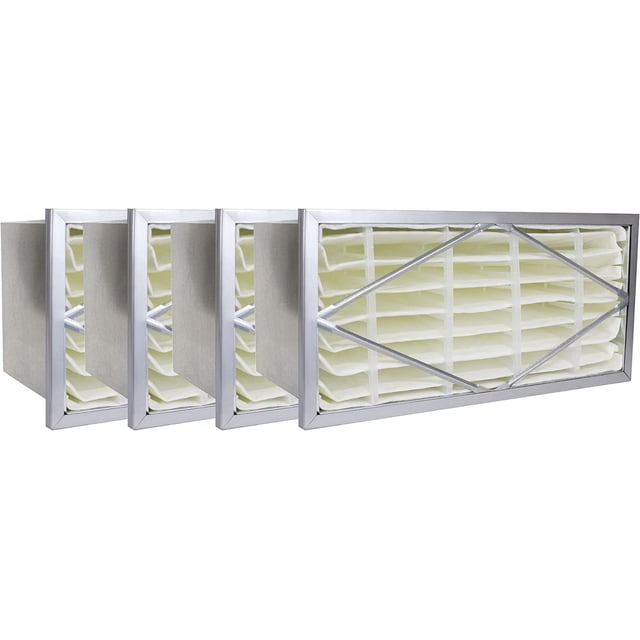 Filterbuy 24x24x6 MERV 14 (MPR 2800) Header, Rigid Cell Filters HVAC Replacement (4-Pack)
