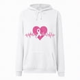 thumbnail image 4 of Towmus Women's Graphic Hoodies Love Heart Print Hoodie Unisex Oversized Hoodies Casual Long Sleeve Pocket Pullover, 4 of 4