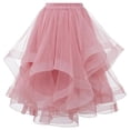 thumbnail image 2 of Aboser Wedding Tulle Skirts for Women Trendy Puffy Tiered Layered Skirt Casual A Line Party Skirts Lightweight Mesh Sheer Tutu Skirt, 2 of 3