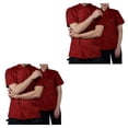 thumbnail image 3 of Moyic Camisas de uniforme de Chef de algodón para hombres, abrigo de Chef, botones de delantal con bolsillos delanteros, bandas para el Type2 NO2, 3 of 6