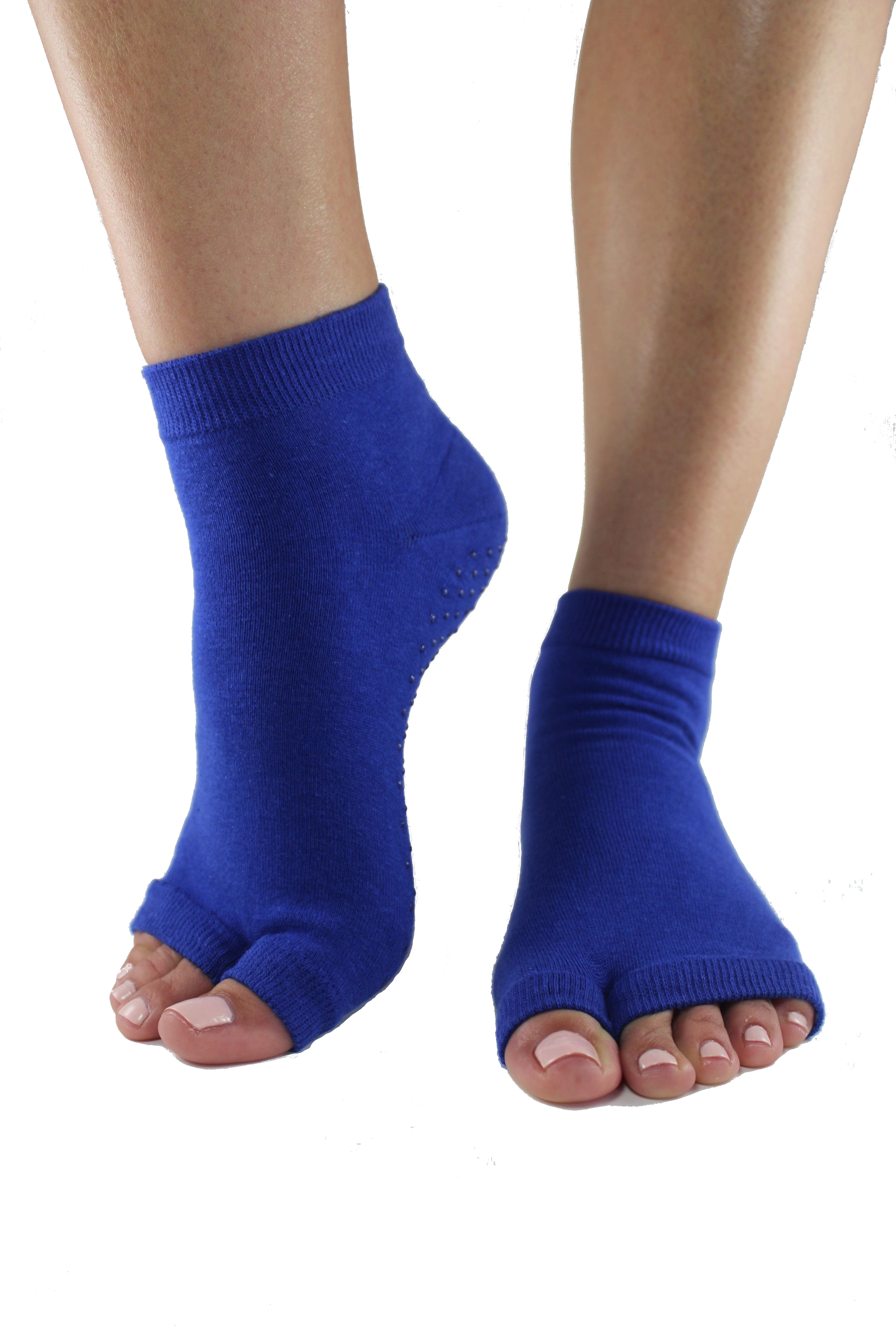 Dazzling Blue Tabi Toeless Grip Socks (S/M)