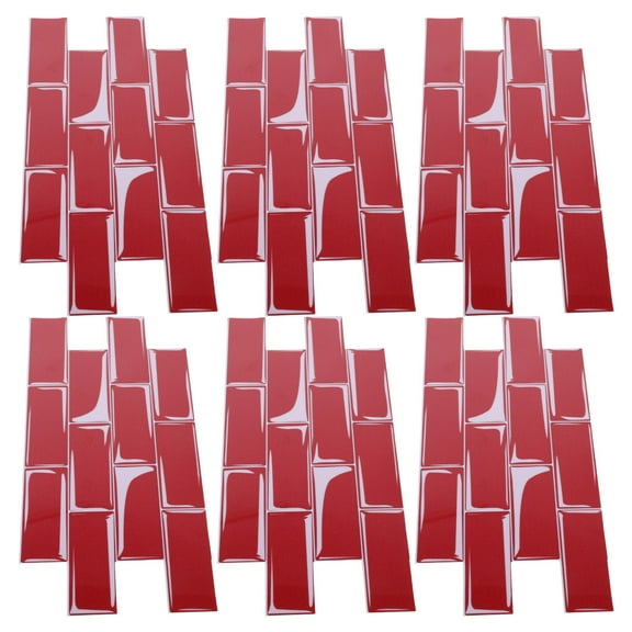 FRCOLOR  10 PCS Bathroom Backsplash Peel and Stick Tiles Kitchen Red