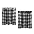 thumbnail image 2 of Window Tiers Curtains Valances for Kitchen Lattice Top Half Curtain Tier 74x61cm 2 Panle, 2 of 10