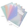thumbnail image 3 of Fesfesfes Snap Button Binder Pockets File Storage Bags 6-Pack Colorful Document Organizer Folder Envelopes Planner Pocket Inserts for Office and School Supplies, 3 of 7