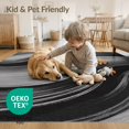 thumbnail image 4 of ODIKA 8'x10' Washable Area Rug Durable, Non-Slip Modern Abstract Flowing Ombre Accents And Asymmetrical Movement for Living Room, Under Sectional, Family, 4 of 7