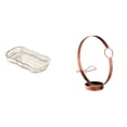 thumbnail image 1 of Elegante Bandeja Para Servir Alimentos Y Bebidas Para Tocador De Baño Y Desayuno Con Soporte De Hierro Para Botellas De Vino Y Organizador De Metal., 1 of 8