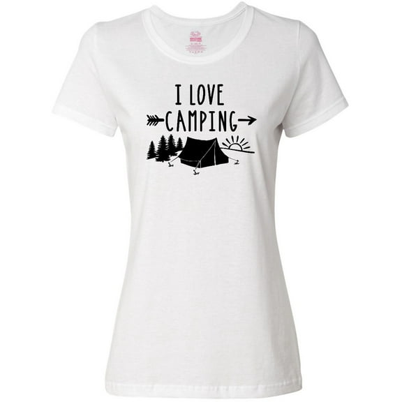 Inktastic I Love Camping- Tent and Trees Women's T-Shirt